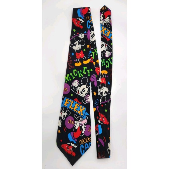 Disney Other - Disney The Tie Works 100% Silk Mickey Mouse Neck T Goofy Flex Workout Balanchine